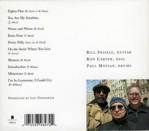 Bill Frisell, Ron Carter, Paul Motian CD