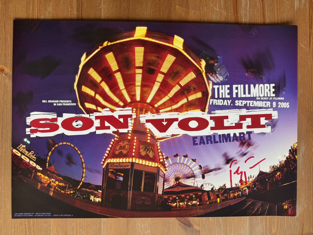 Son Volt - The Fillmore - San Francisco, CA 9/9/05 Poster (Autographed by Jay)