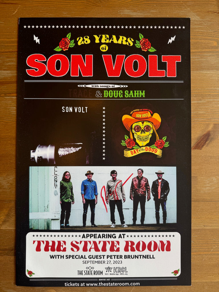 SON VOLT - State Room - Salt Lake City, UT 9/27/23 Poster (Autographed by Jay)