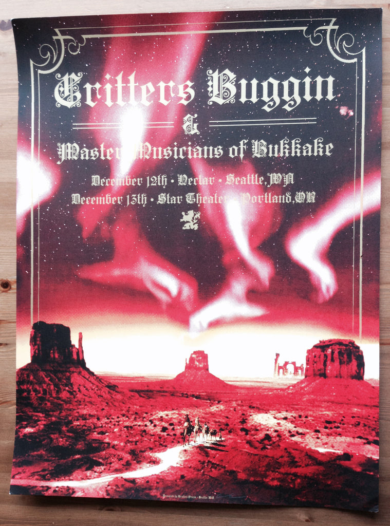 Critters Buggin - Seattle / Portland December 2014 Posters
