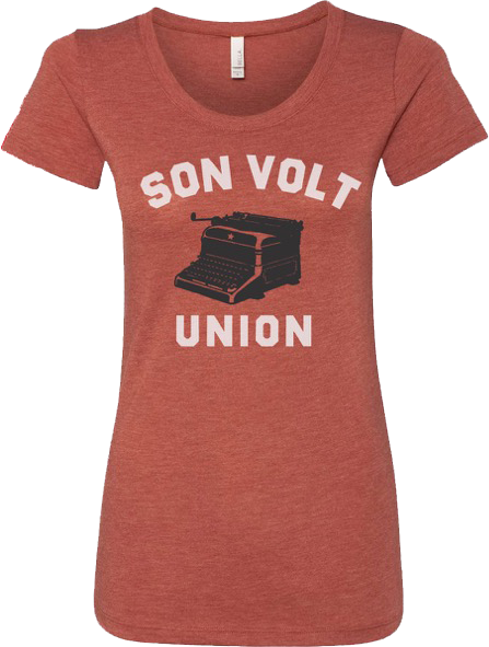 SON VOLT - Women's Red Union Typewriter T-shirt