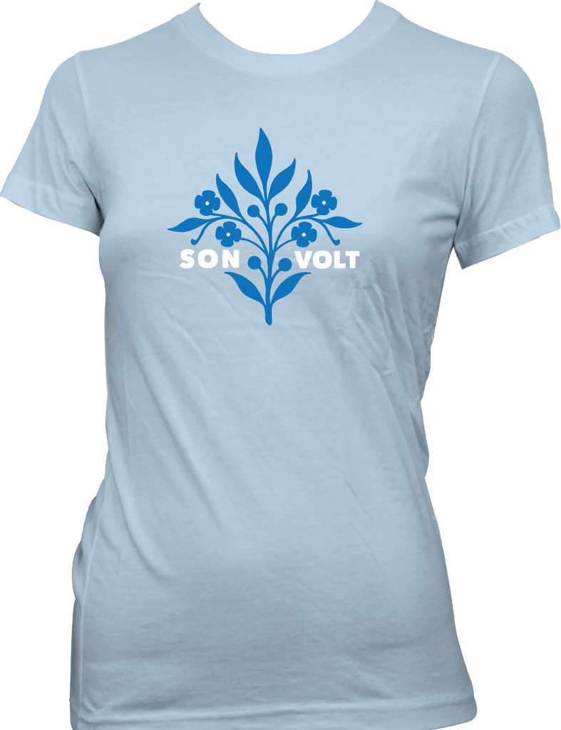 SON VOLT - Light Blue Flowers GIRL'S T-SHIRT