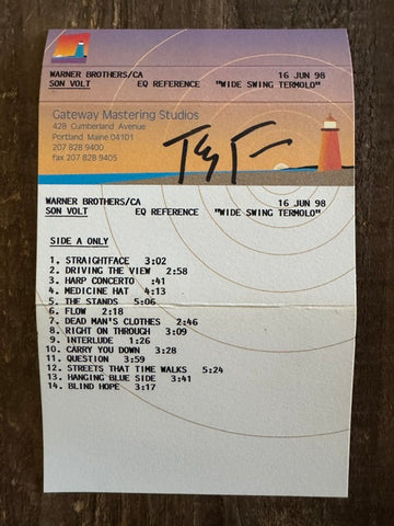 SON VOLT - Straightaways Warner Brothers Reference Cassette
