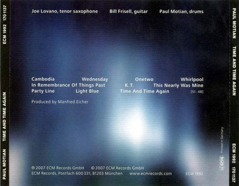 Paul Motian - Time and Time Again CD
