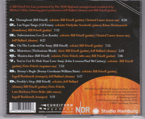 Michael Gibbs & The NDR Big Band - Play A Bill Frisell Set List CD