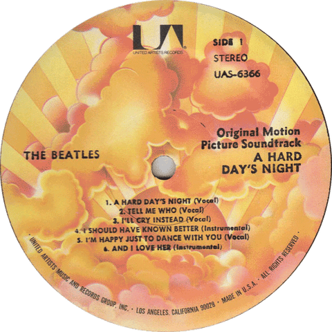 THE BEATLES ‎– A Hard Day's Night (Original Motion Picture Sound Track) LP