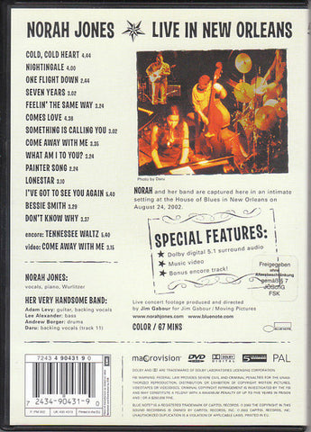 NORAH JONES - Live In New Orleans DVD