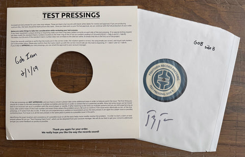 GOB IRON - Death Songs For The Living VINYL (TEST PRESSING)