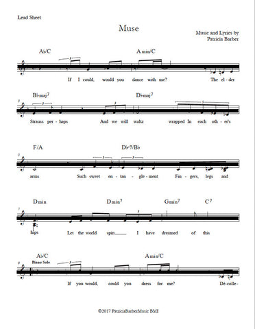 Patricia Barber "Muse" (in key of F) Score DIGITAL