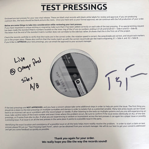 SON VOLT - Live At The Orange Peel DOUBLE VINYL AUTOGRAPHED TEST PRESSING