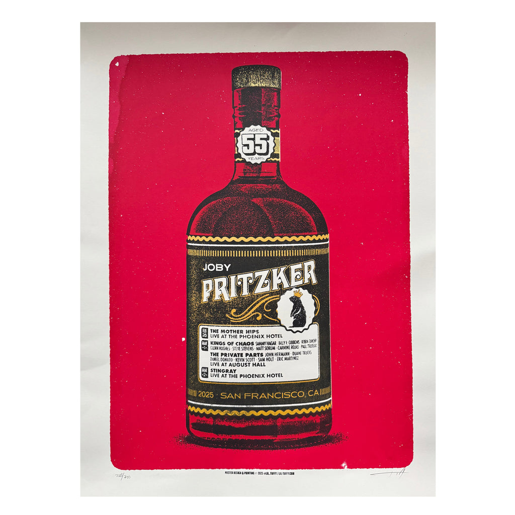 JOBY PRITZKER 55th B'DAY ‎– Kings of Chaos / The Mother Hips / Stingray /  2/28,29/25 Poster