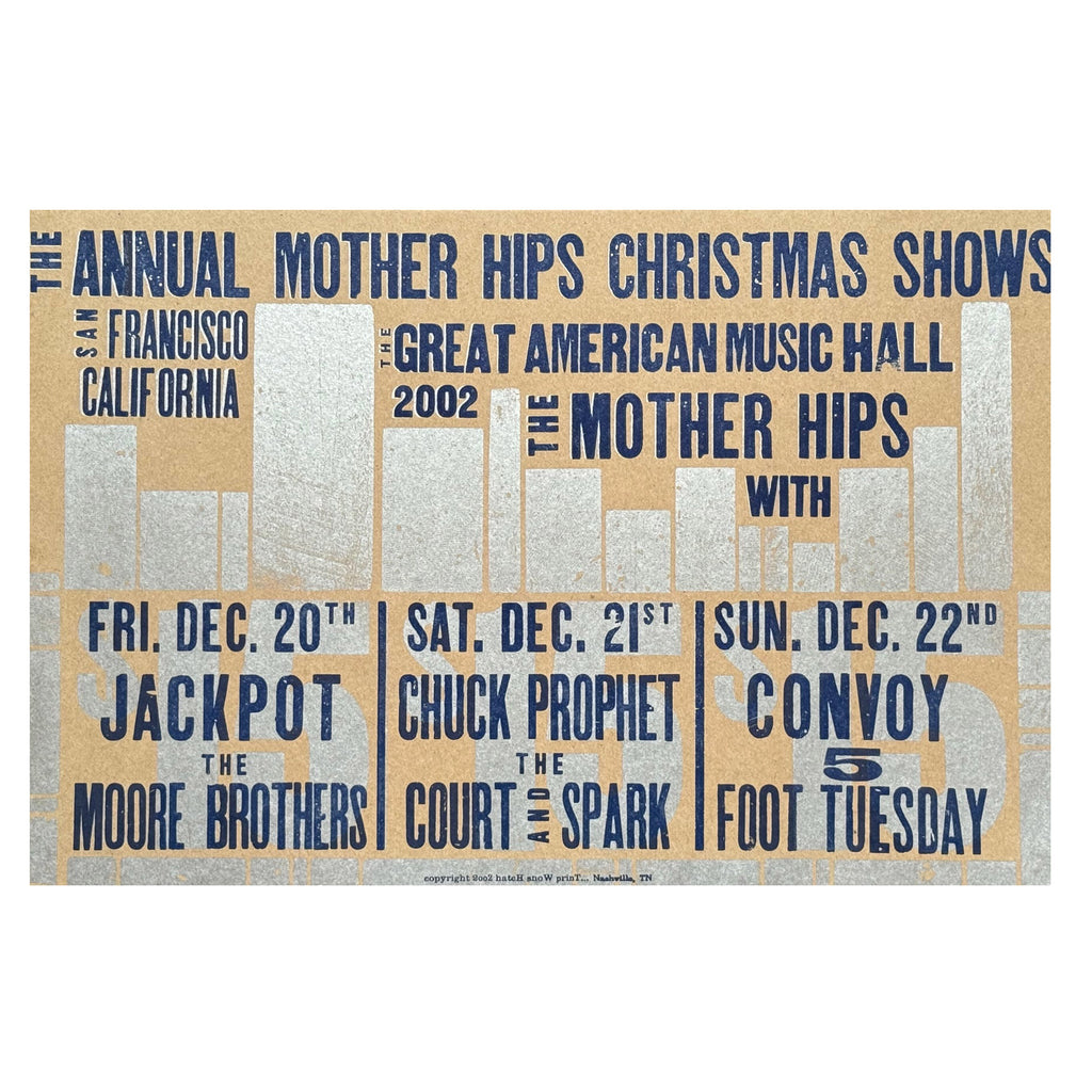 THE MOTHER HIPS ‎– Great American Music Hall - San Francisco, CA 12/20-23/05 Poster