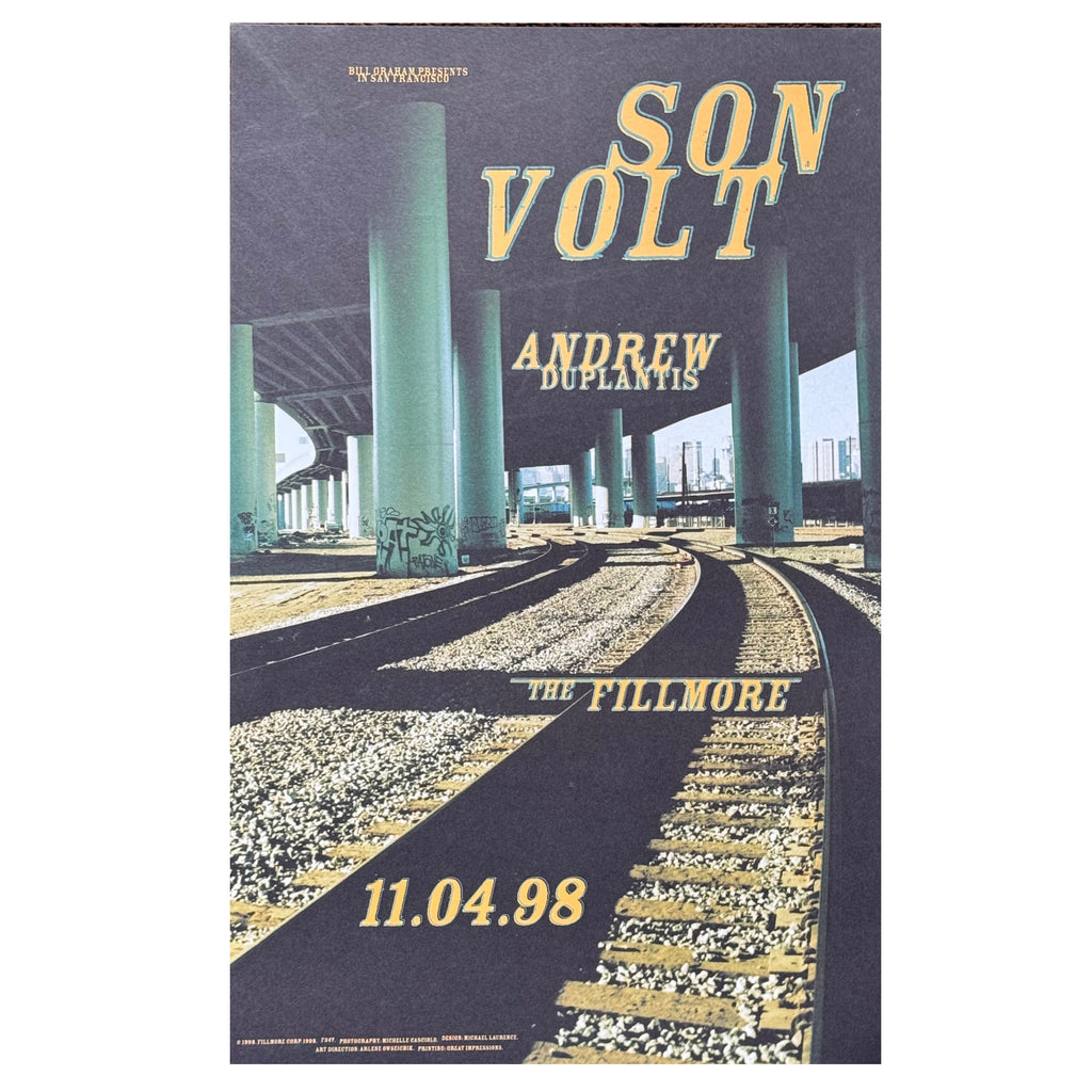 SON VOLT ‎– Fillmore - San Francisco, CA 11/4/98 Poster