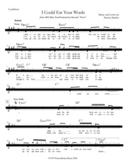 Patricia Barber "I Could Eat Your Words" Lead Sheet DIGITAL
