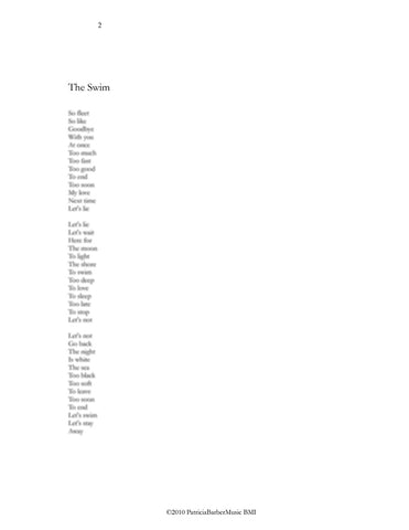 Patricia Barber "The Swim" Lead Sheet DIGITAL