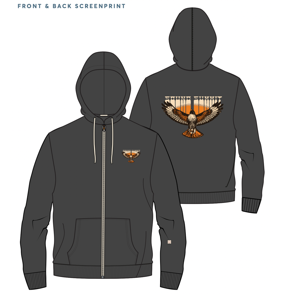 Sound Summit 2024 Hawk Asphalt Zipper Hoodie