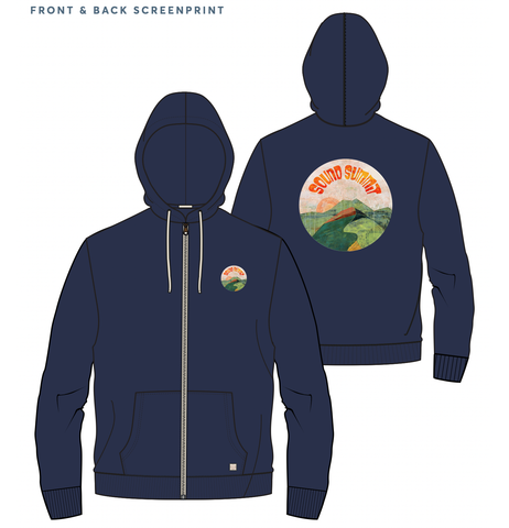 Sound Summit 2024 Mountain Navy Zipper Hoodie