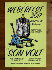 SON VOLT - Weberfest - Foster Park Arts Pavilion - Kokomo, IN 8/12/17 Poster (Autographed by Jay)
