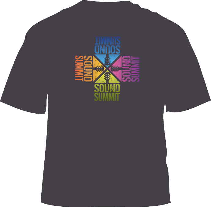 Sound Summit 4-Logo Men's Dark Grey T-Shirt