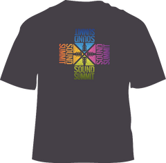 Sound Summit 4-Logo Men's Dark Grey T-Shirt