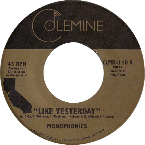 Monophonics - "Like Yesterday" / Destruments "Freedom" Split 7-inch VINYL