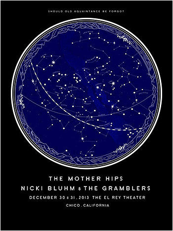 The Mother Hips / Nicki Bluhm & The Gramblers Limited Edition Chico, CA December 31st, 2013 Poster
