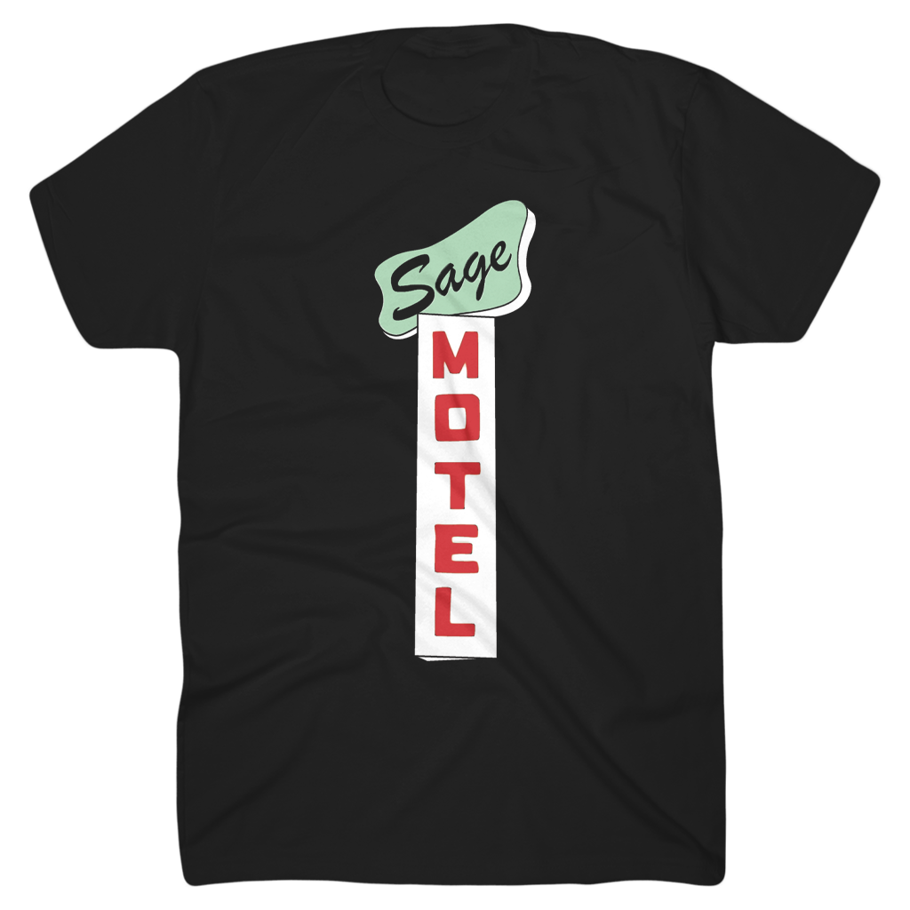 'Sage Motel' Black T-Shirt
